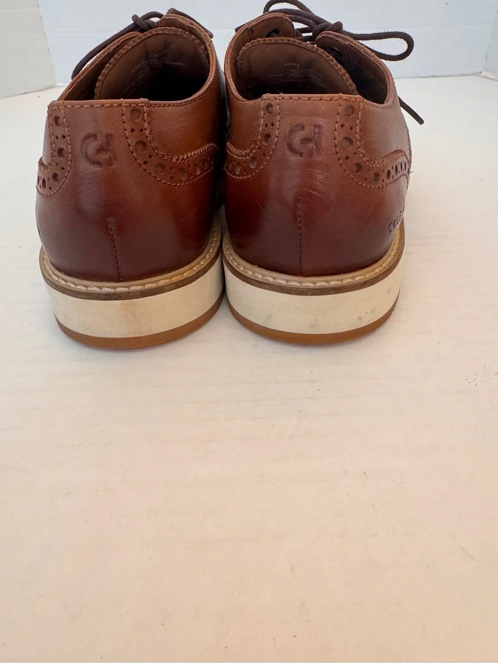 Cole Haan Men's Morse Grand Wingtip Oxford Shoes Chestnut Brown Size 8.5 Sneaker